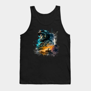 Soldier watercolor print Tank Top